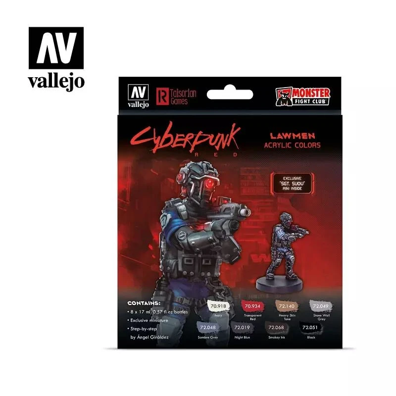 Vallejo Cyberpunk Red Set-lawmen 1 Vallejo Cyberpunk Red Set-lawmen