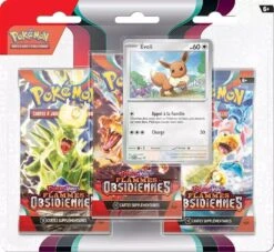 POKEMON Pokémon EV03 Flammes Obsidiennes : Pack 3 Boosters - Evoli