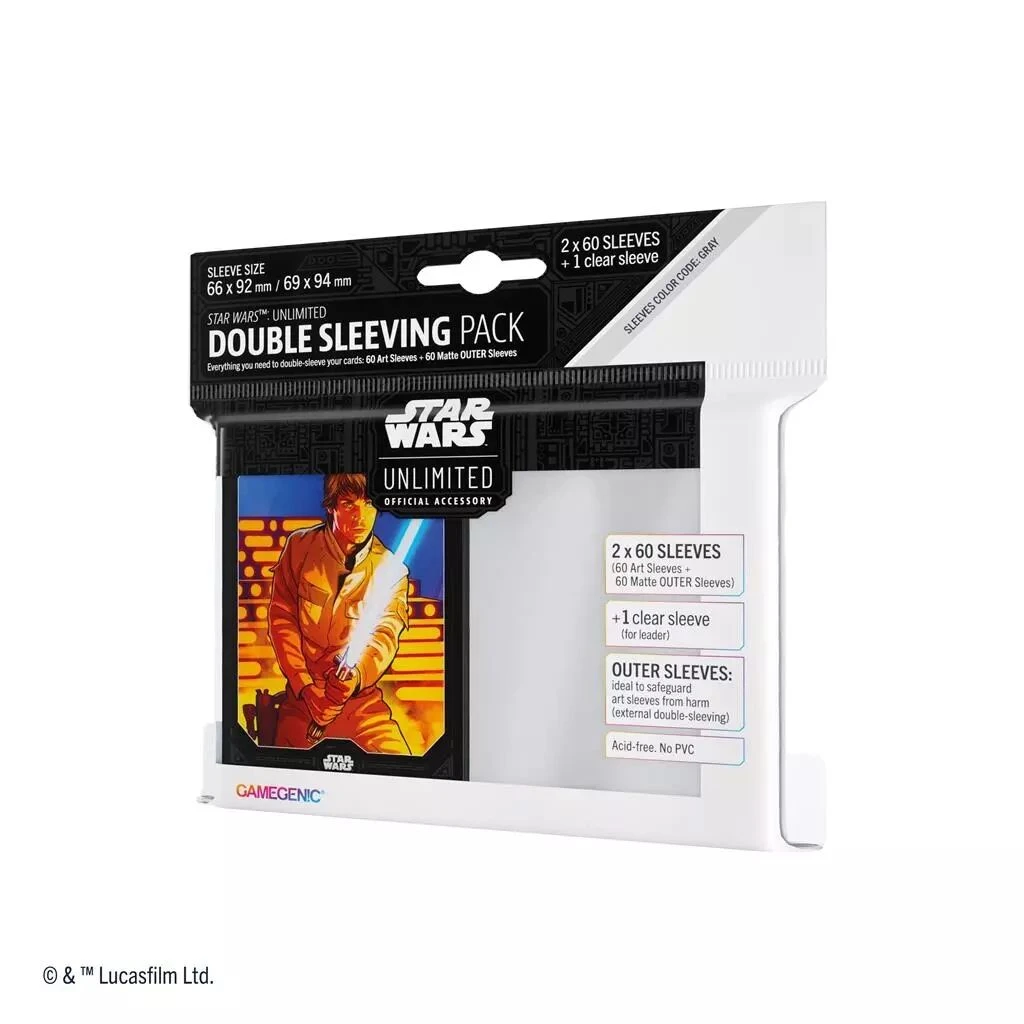 Gamegenic Stars Wars Unlimited - Sleeves Double Pack - Luke 1 Gamegenic Stars Wars Unlimited - Sleeves Double Pack - Luke