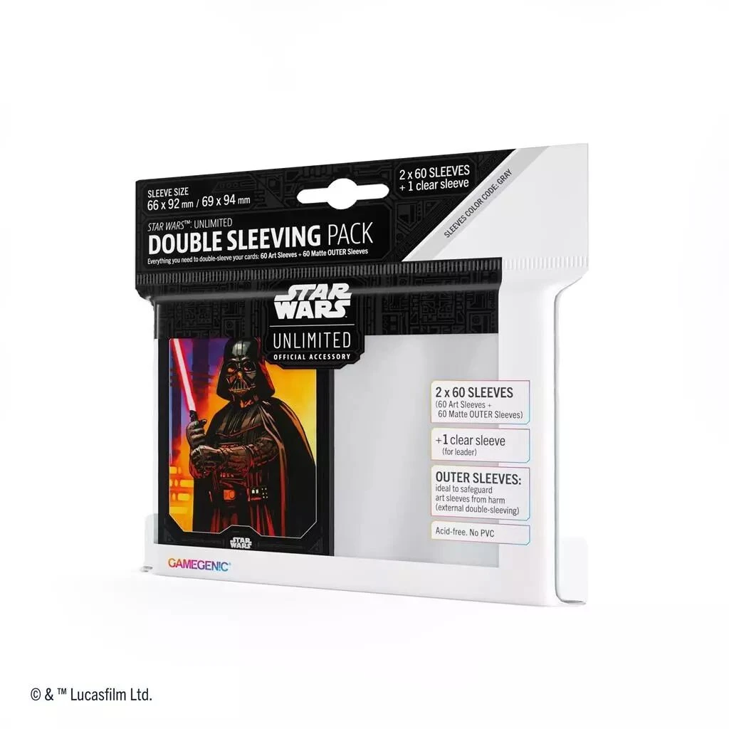 Gamegenic Stars Wars Unlimited - Sleeves Double Pack - Vader 1 Gamegenic Stars Wars Unlimited - Sleeves Double Pack - Vader