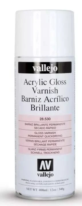 Vallejo - Vernis Acrylic Gloss Spray Varnish - 28530 - 400ML 1 Vallejo - Vernis Acrylic Gloss Spray Varnish - 28530 - 400ML