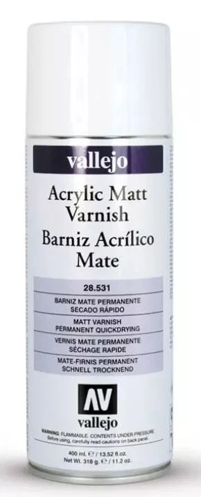 Vallejo - Vernis Acrylic Matt Spray Varnish - 28531 - 400ML 1 Vallejo - Vernis Acrylic Matt Spray Varnish - 28531 - 400ML